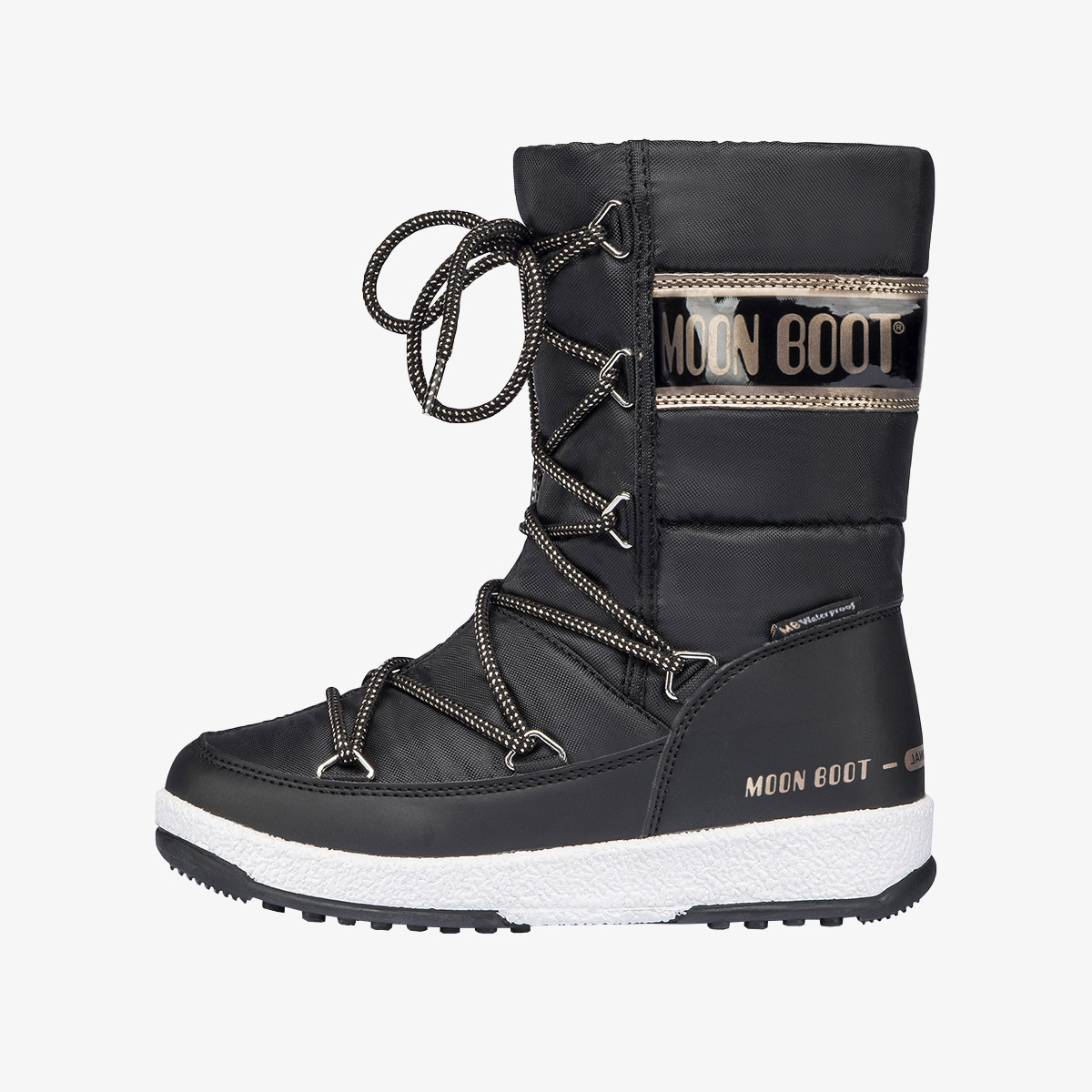 MOON BOOT Ghete MOON BOOT JR G.QUILTED WP BLACK/COPPER