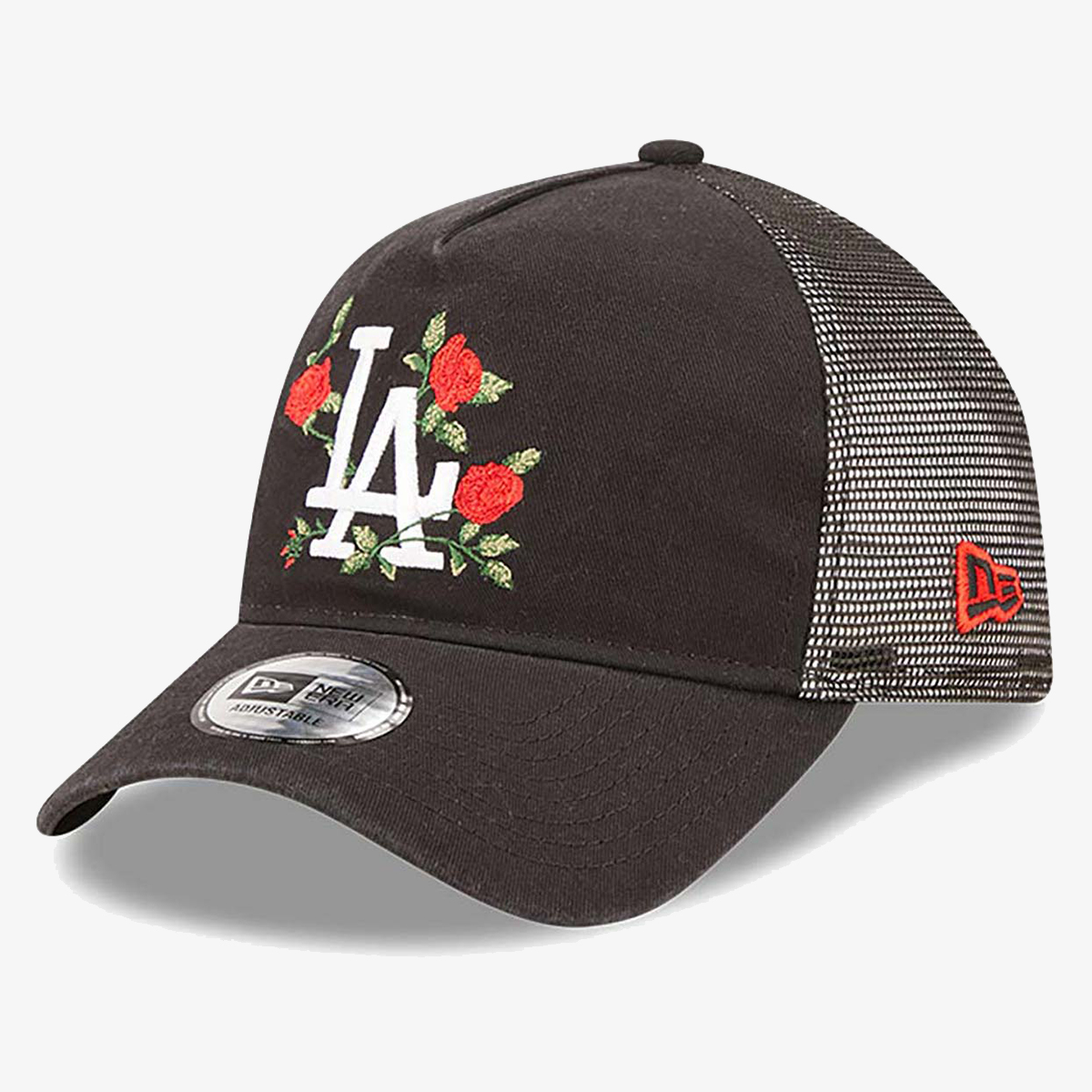 NEW ERA Sapca LA Dodgers Flower Black 9FORTY A-Frame Trucker Cap ...