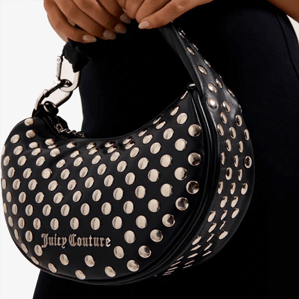 JUICY COUTURE Genti Blossom Studs S. Hobo PU Black | BuzzSneakers