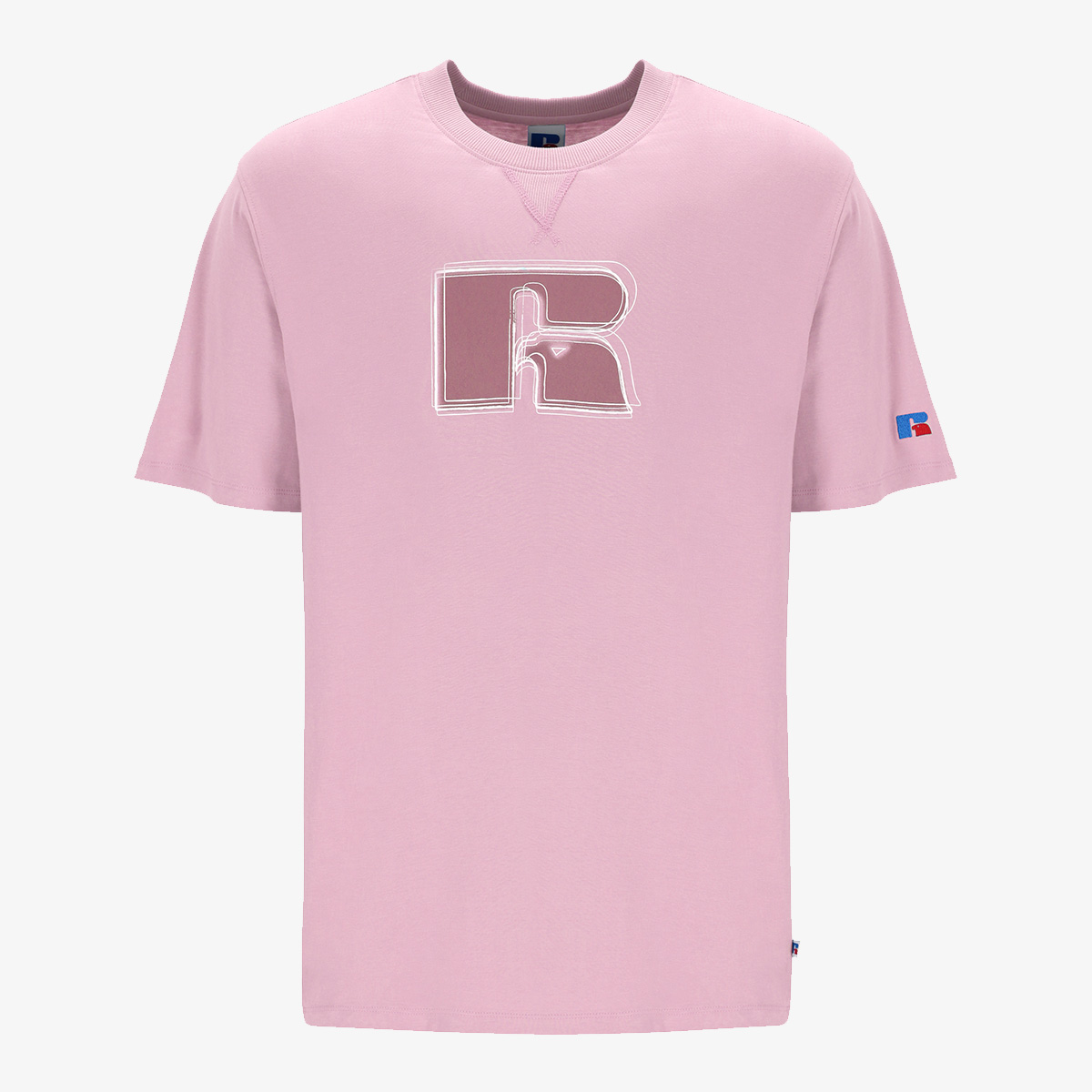 Russell Athletic T-Shirt Uomo Maniche Corte – Girocollo In Cotone 100% Con Logo, Vestibilità Regolare