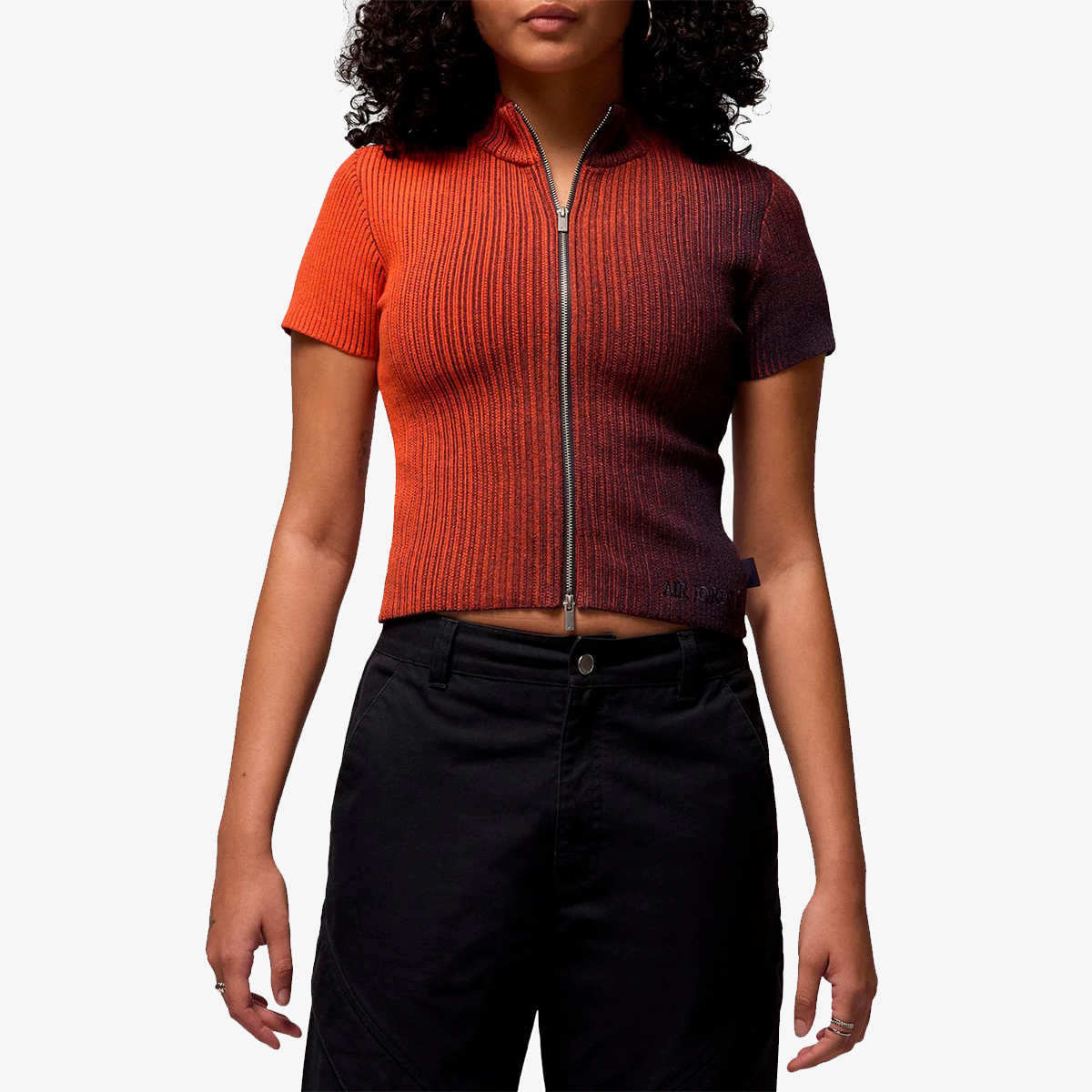 NIKE Tricouri W J AIR JDN ZIP KNIT TOP | BuzzSneakers Romania