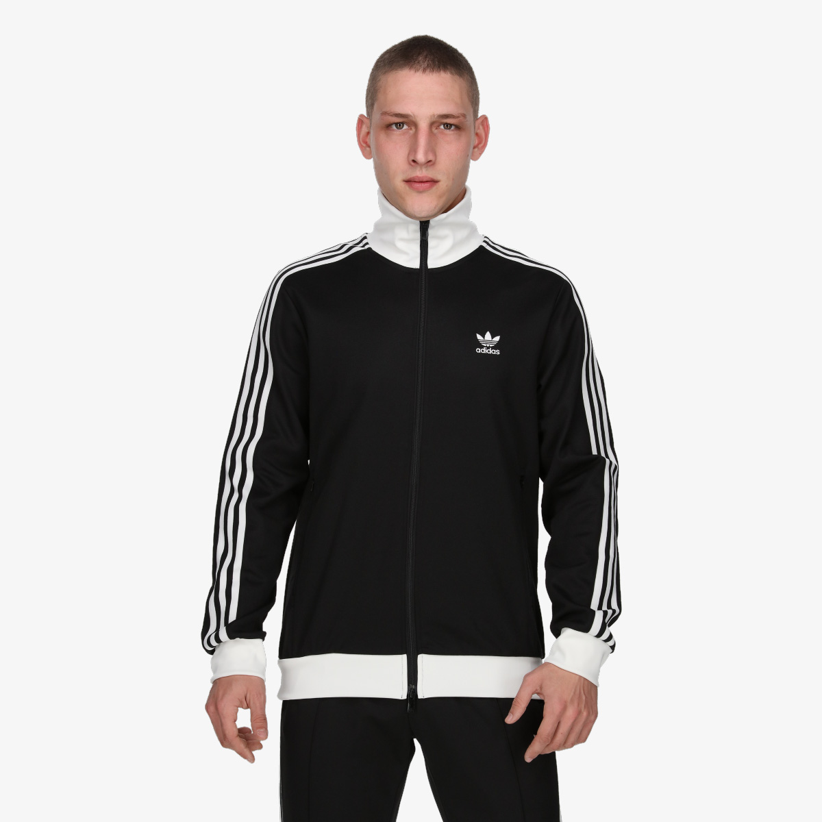 adidas BECKENBAUERブラック ジャージ ハイネック アディダス】 Classic Beckenbauer Track Top Black ☆追跡可 (adidas