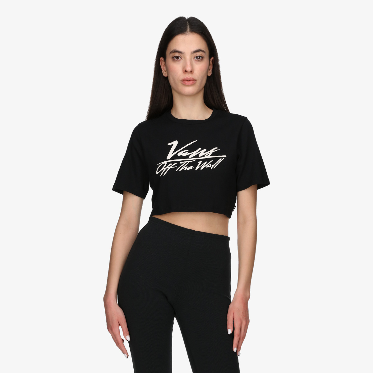 VANS Tricouri GO ANYWHERE CREW CROP I Black | BuzzSneakers Romania