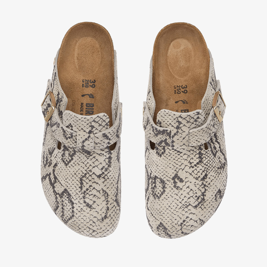 BIRKENSTOCK Papuci Boston Print LEVE Snake Oyster 
