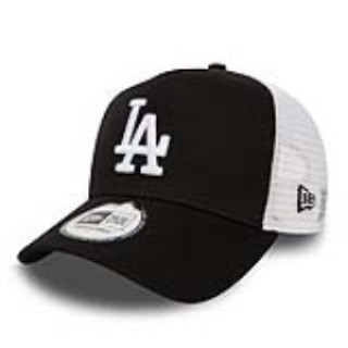 NEW ERA Sapca LA Dodgers Clean Black A-Frame Trucker Cap 