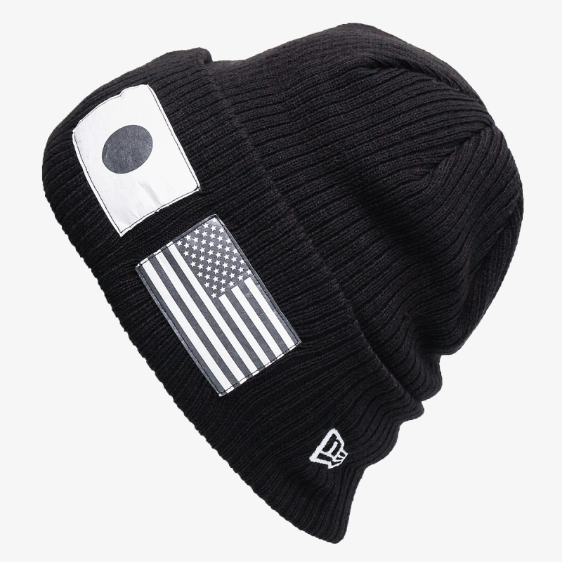 NEW ERA Palarie KAPA NE FLAG WATCH KNIT NE BLKWHIGRP 