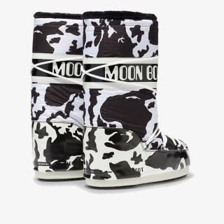 MOON BOOT Ghete MOON BOOT CLASSIC COW PRINTED BLACK/WHIT 