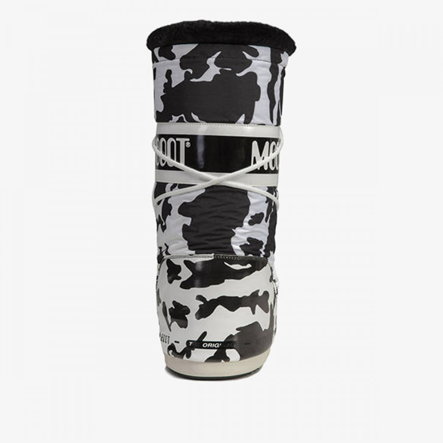 MOON BOOT Ghete MOON BOOT CLASSIC COW PRINTED BLACK/WHIT 
