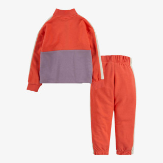 NIKE Seturi HERITAGE LOGO SWEAT SET ORANGE 24 MONTHS IN PINK 