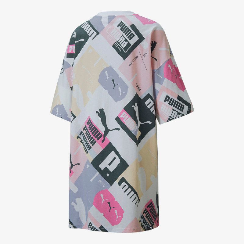 PUMA Rochii PUMA Brand Love AOP Tee Dress 