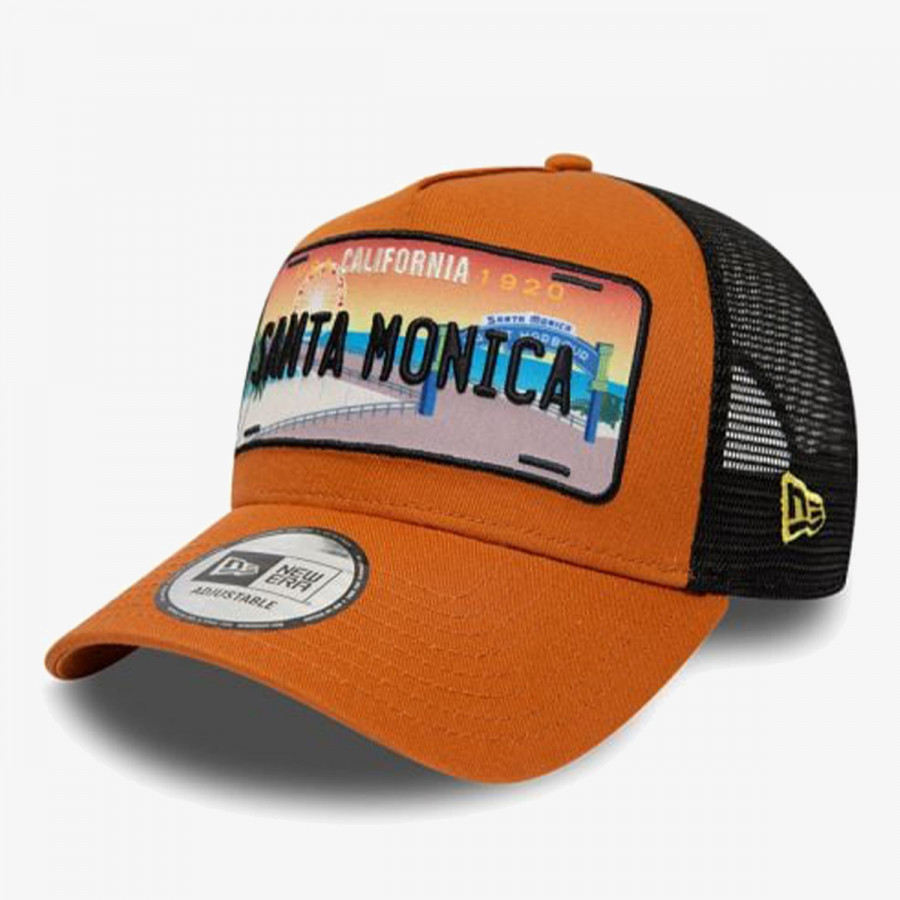 NEW ERA Sapca New Era License Plate Orange A-Frame Trucker Cap<br /> 