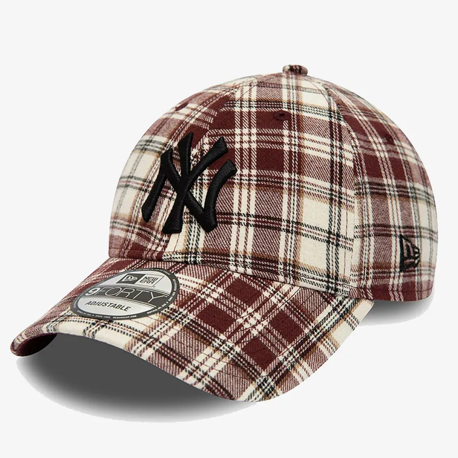 NEW ERA Sapca New York Yankees Plaid Camo Dark Purple 9FORTY Adjustable Cap 