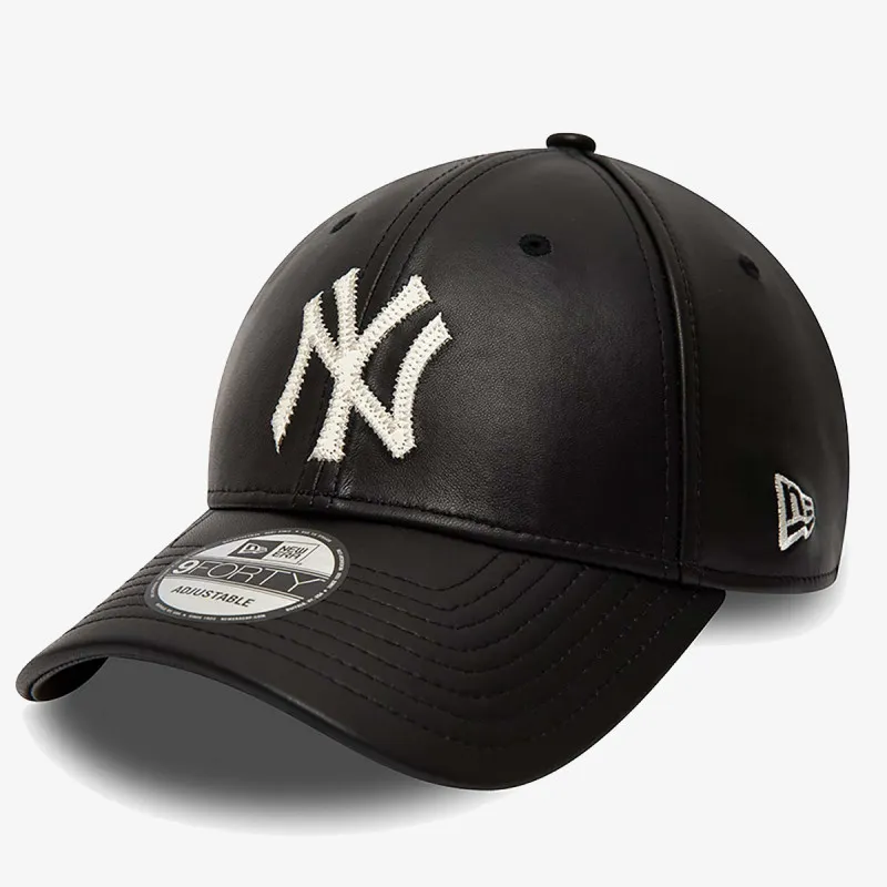 NEW ERA Sapca MLB LEATHER 9FORTY NEYYAN  BLKOFW 