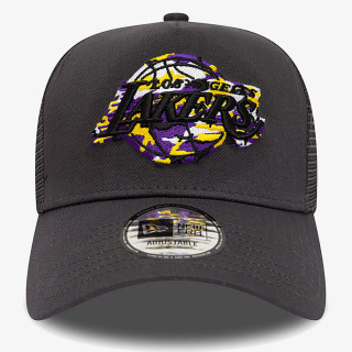 NEW ERA Sapca LA Lakers Team Camo Infill Grey A-Frame Trucker Cap 