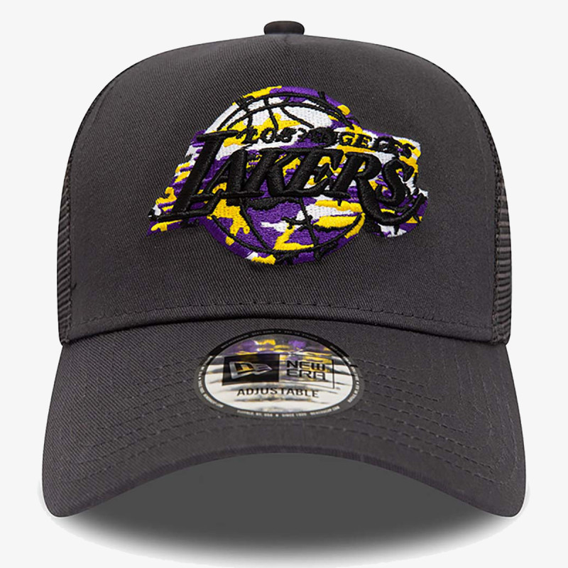 NEW ERA Sapca LA Lakers Team Camo Infill Grey A-Frame Trucker Cap 