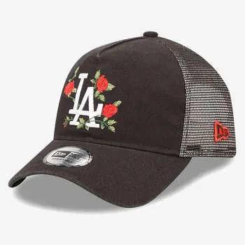 NEW ERA Sapca LA Dodgers Flower Black 9FORTY A-Frame Trucker Cap 
