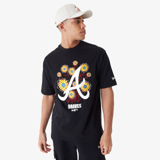 NEW ERA Sapca MLB FLORAL LOGO OS TEE ATLBRA  BLKWHI 