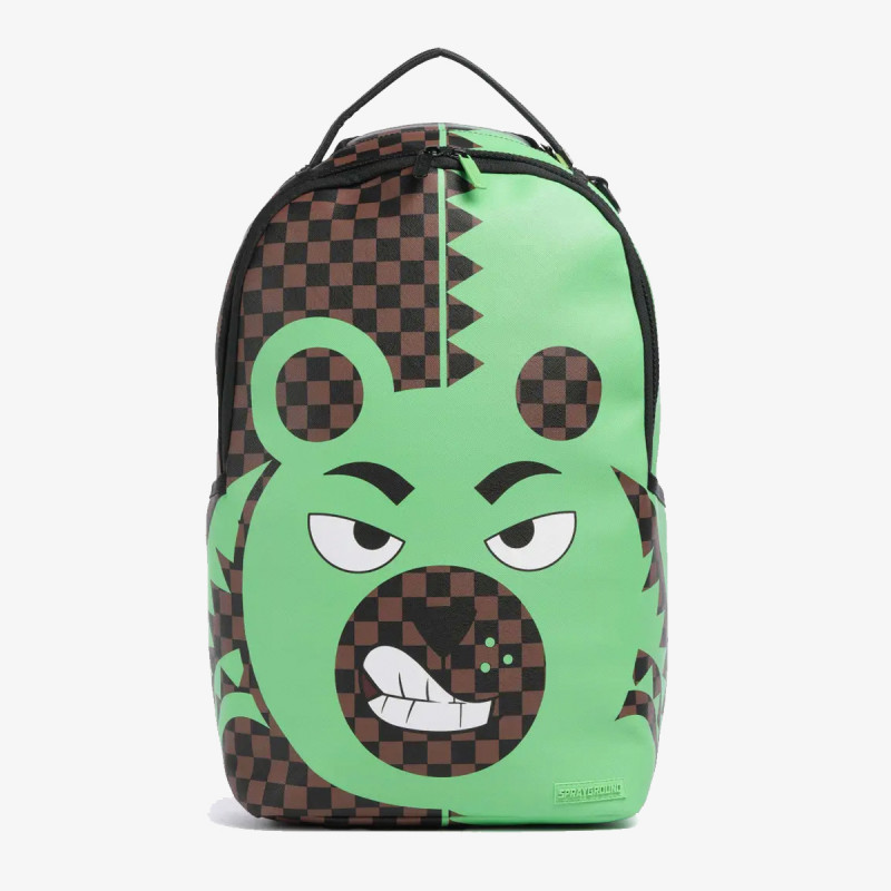 SPRAYGROUND Rucsacuri GREEN BEAR FACE BACKPACK 