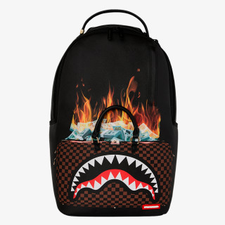 SPRAYGROUND Rucsacuri BAG OF MONEY ON FIRE BACKPACK 