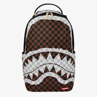 SPRAYGROUND Rucsacuri CREAM AND BROWN TEAR CHECK BACKPACK 