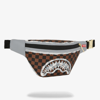 SPRAYGROUND Borsete CREAM AND BROWN TEAR CHECK CROSSBODY 