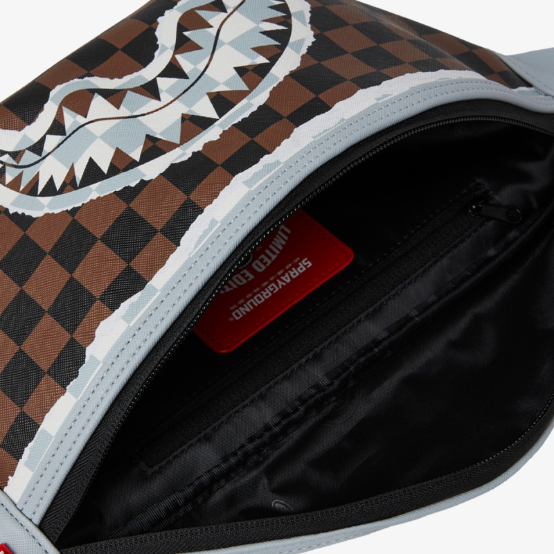 SPRAYGROUND Borsete CREAM AND BROWN TEAR CHECK CROSSBODY 