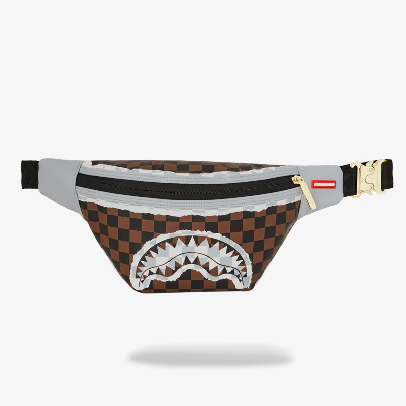 SPRAYGROUND Borsete CREAM AND BROWN TEAR CHECK CROSSBODY 
