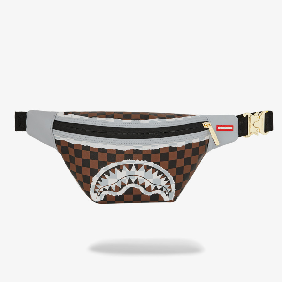 SPRAYGROUND Borsete CREAM AND BROWN TEAR CHECK CROSSBODY 