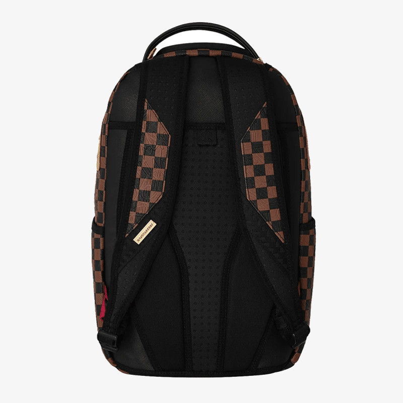 SPRAYGROUND Rucsacuri EMBOSSED CHECK BROWN BACKPACK 