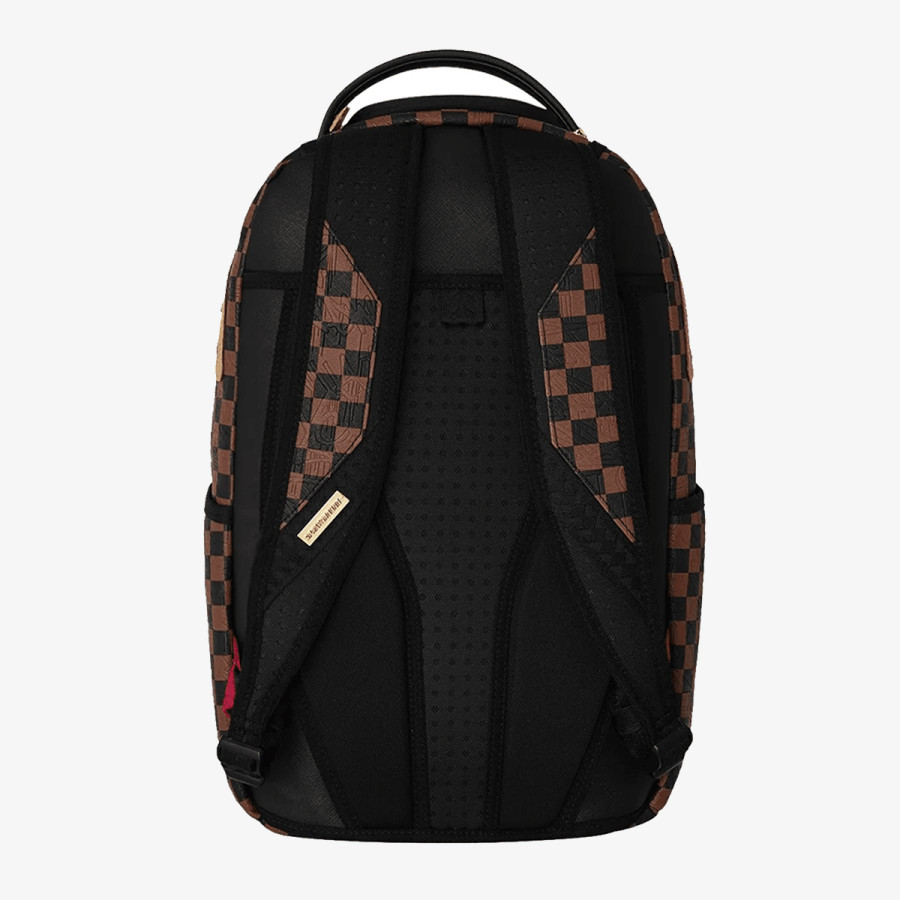 SPRAYGROUND Rucsacuri EMBOSSED CHECK BROWN BACKPACK 