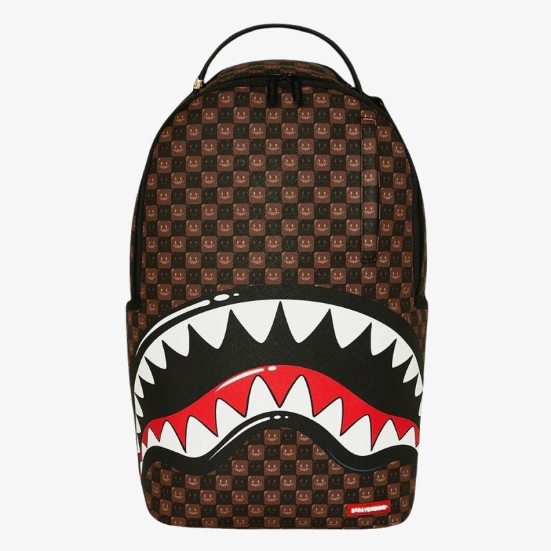 SPRAYGROUND Rucsacuri SHARKS IN PARIS WTF BUBBLE BROWN CHECK B 