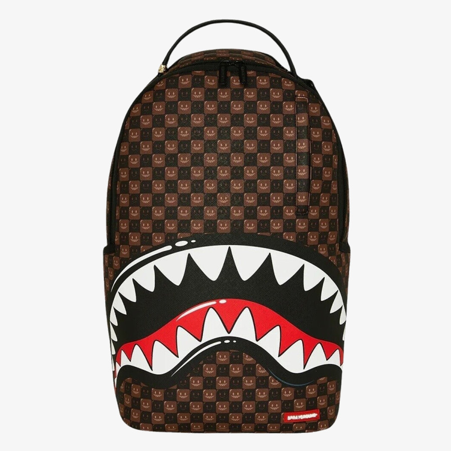 SPRAYGROUND Rucsacuri SHARKS IN PARIS WTF BUBBLE BROWN CHECK B 