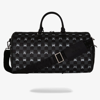 SPRAYGROUND Rucsacuri GRAY PEEKING CHARACTER CHECK DUFFLE 
