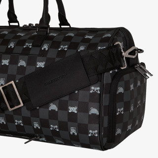 SPRAYGROUND Rucsacuri GRAY PEEKING CHARACTER CHECK DUFFLE 