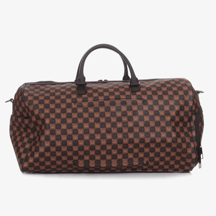 SPRAYGROUND Genti SHARKS IN PARIS WTF BUBBLE BROWN CHECK D 