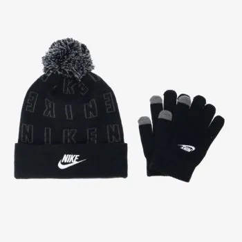 NIKE JACQUARD POM BEANIE SET