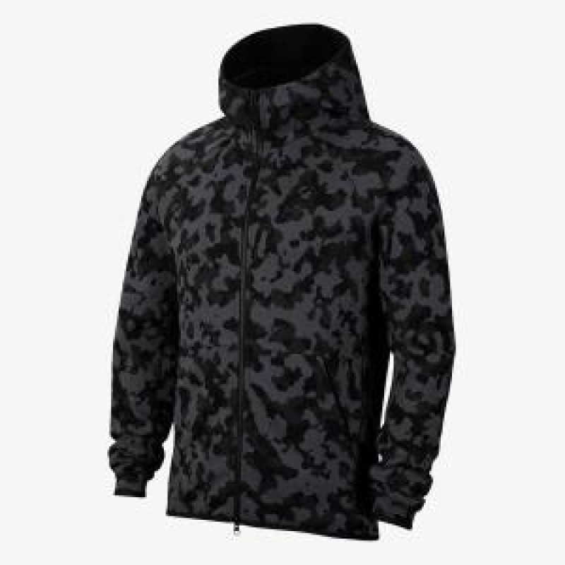 NIKE Hanorace M NSW TCH FLC HOODIE FZ AOP 