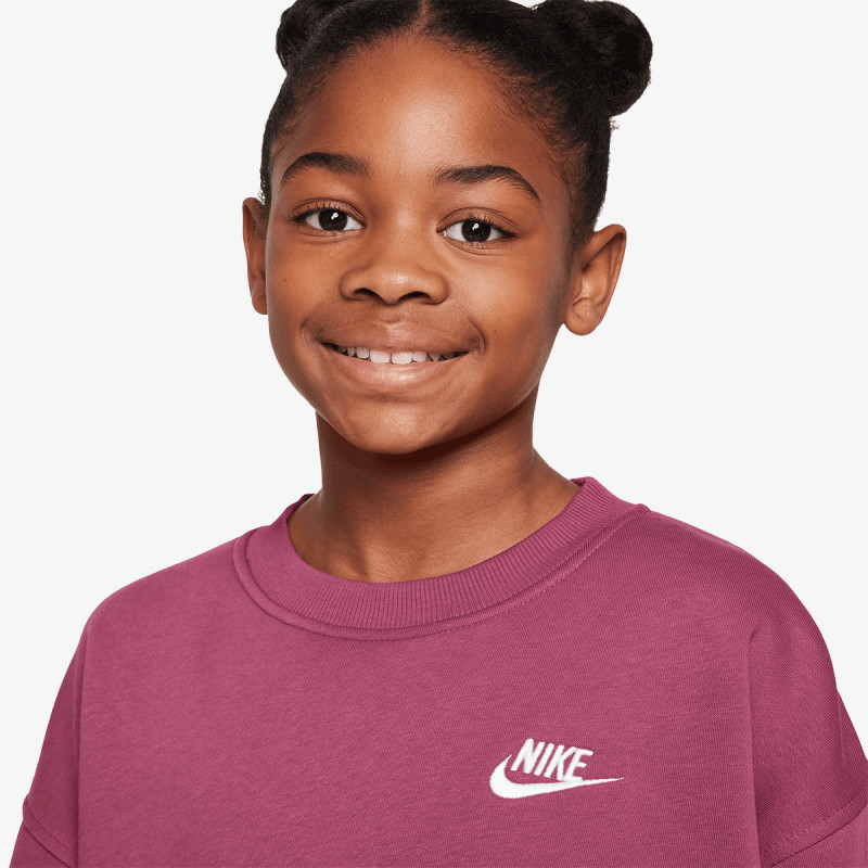 NIKE Hanorace G NSW CLUB FLC OVRSZD CREW LBR 