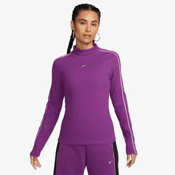 NIKE Tricouri maneca lunga Nike Sportswear Women's Long-Sleeve Top 'Bold Berry/White' 