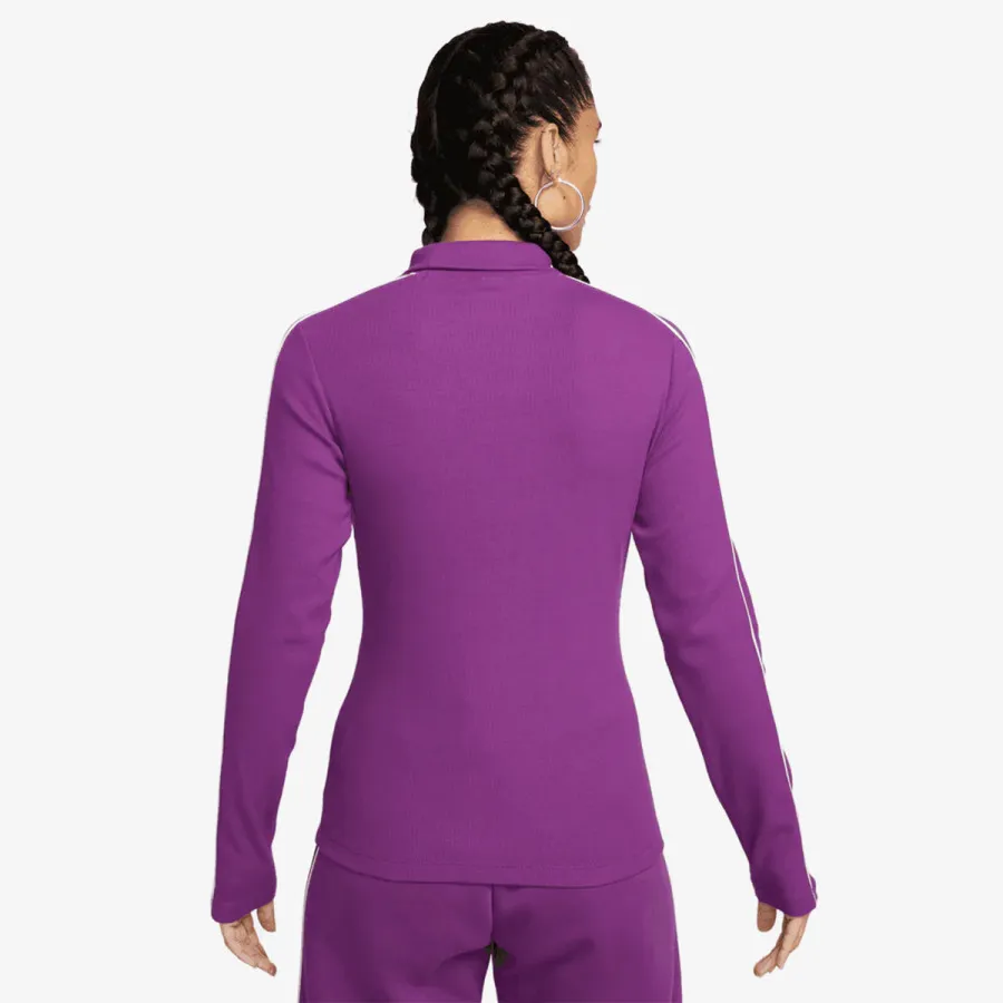 NIKE Tricouri maneca lunga Nike Sportswear Women's Long-Sleeve Top 'Bold Berry/White' 