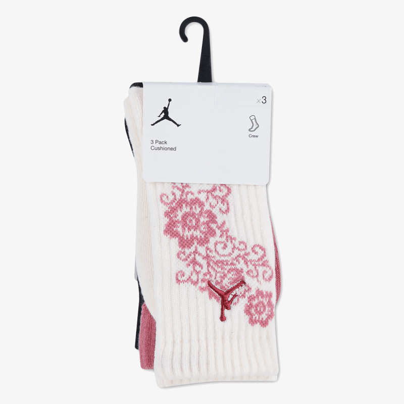 JORDAN Sosete JHG FLORAL LACE 3PK CREW 