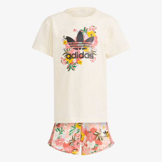 ADIDAS TRICOU SI PANTALONI SCURTI HER STUDIO LONDON FLORAL SHORTS AND TEE SET 