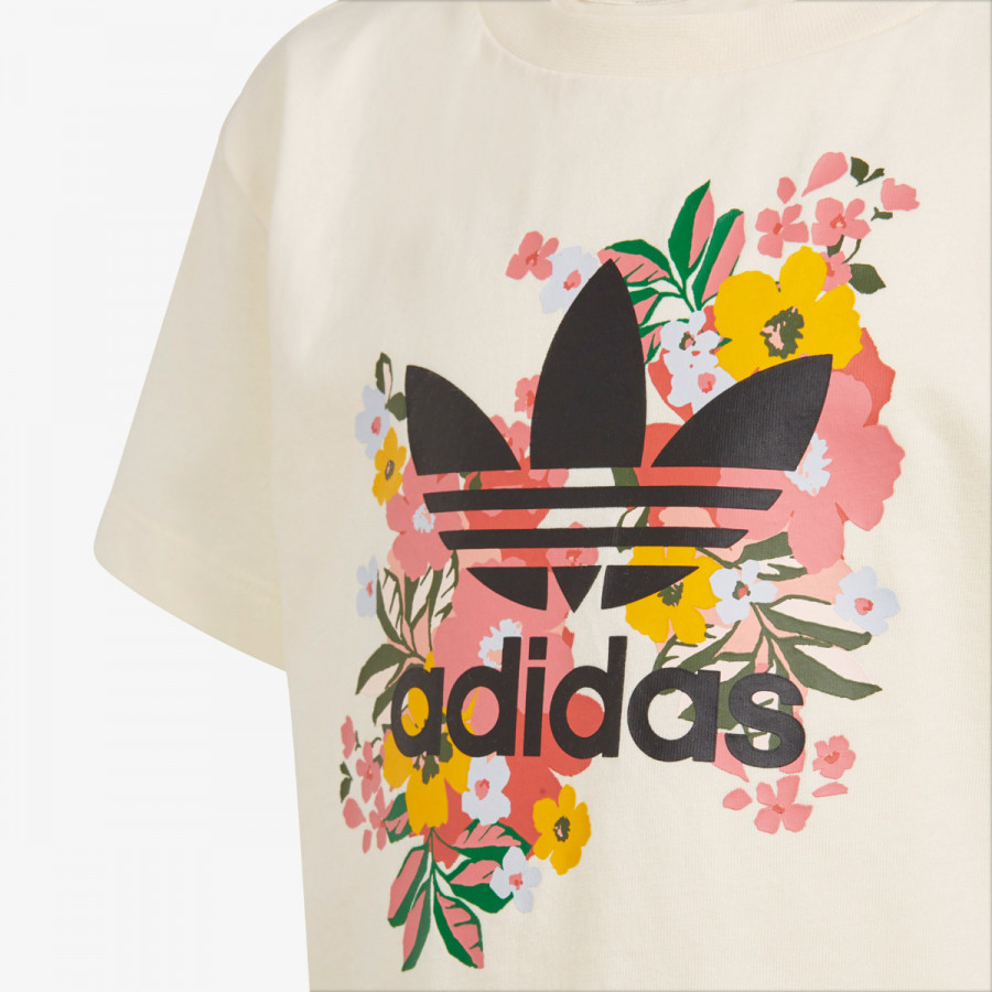 ADIDAS Tricou si pantaloni scurti HER STUDIO LONDON FLORAL SHORTS AND TEE SET 