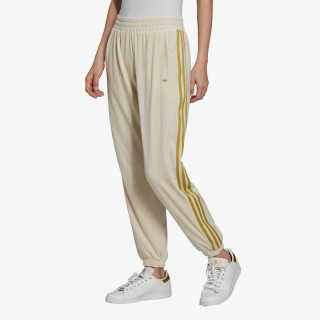 ADIDAS Pantaloni TRACK PANTS IN VELVET WITH EMBOSSED ADIDAS ORIGINALS MONOGRAM AND GOLD STRIPES<br /> 