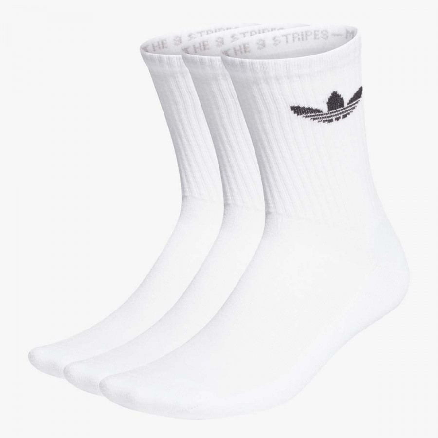 ADIDAS Sosete CUSHIONED TREFOIL MID-CUT CREW SOCKS 3 PAIRS 