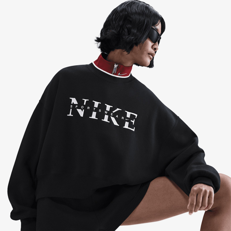 NIKE Hanorace W NSW PHNX FLC CREW GLS 