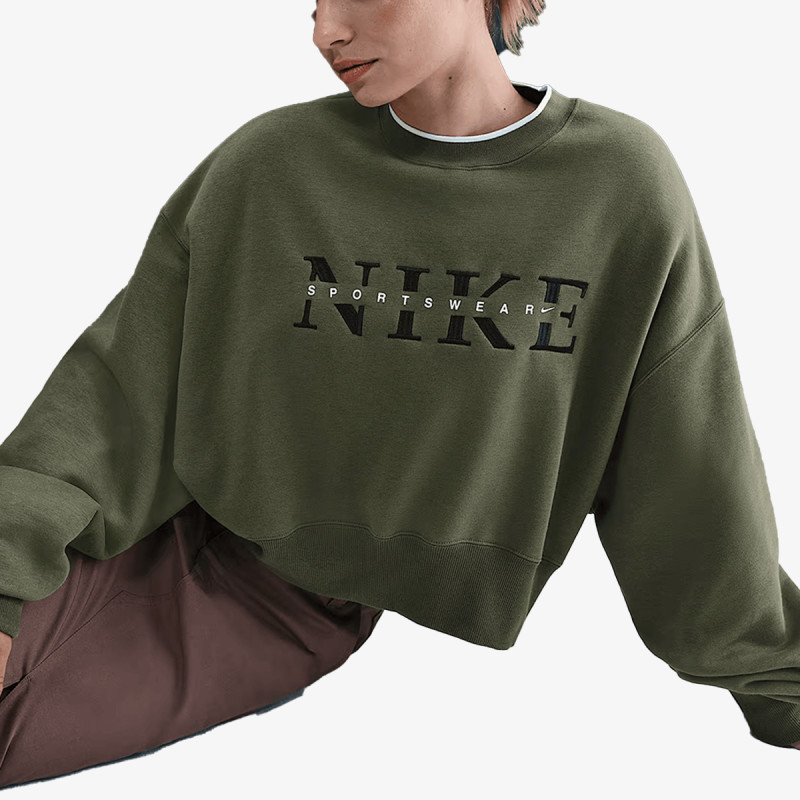 NIKE Hanorace W NSW PHNX FLC CREW GLS 