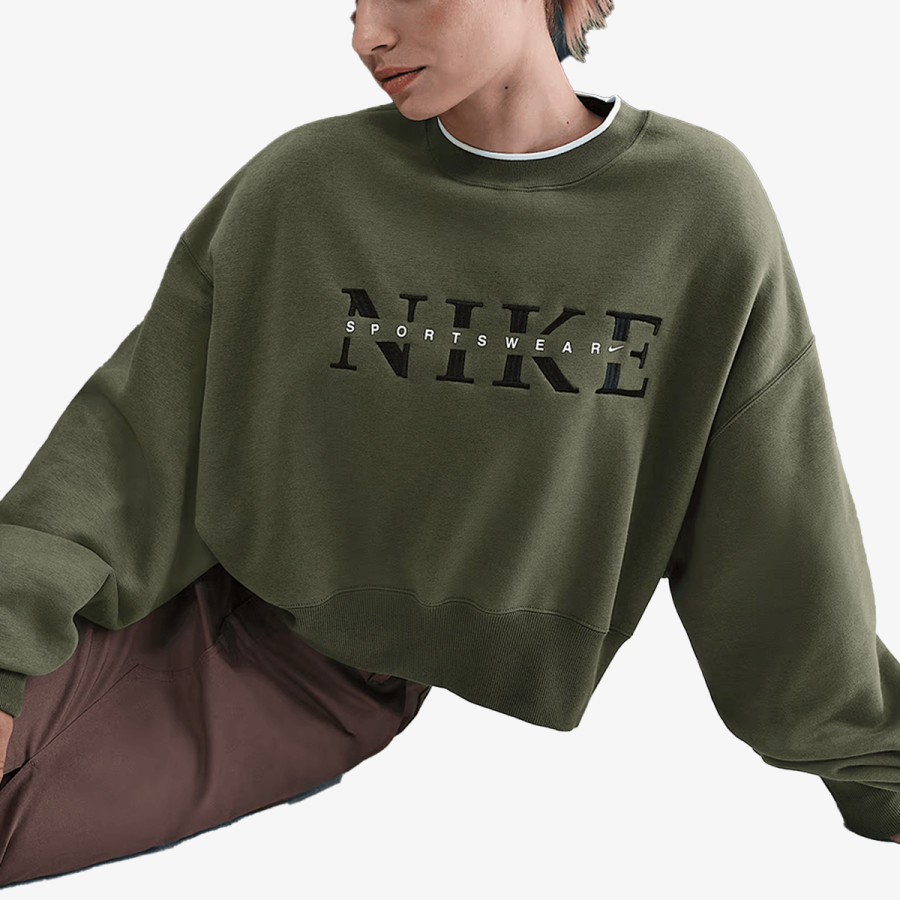 NIKE Hanorace W NSW PHNX FLC CREW GLS 