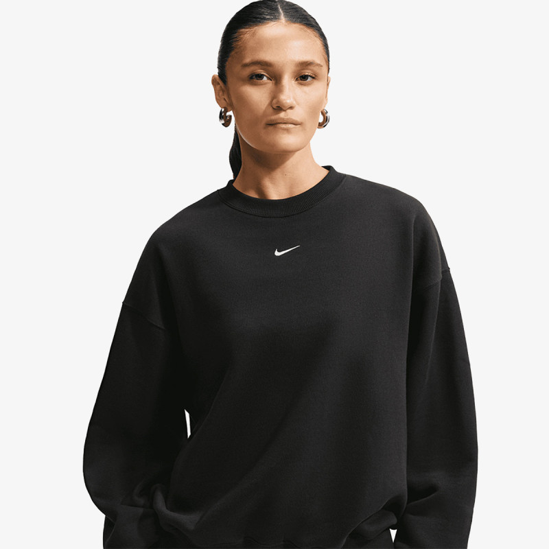 NIKE Tricouri maneca lunga W NK STDO FLC MW OS CREW 