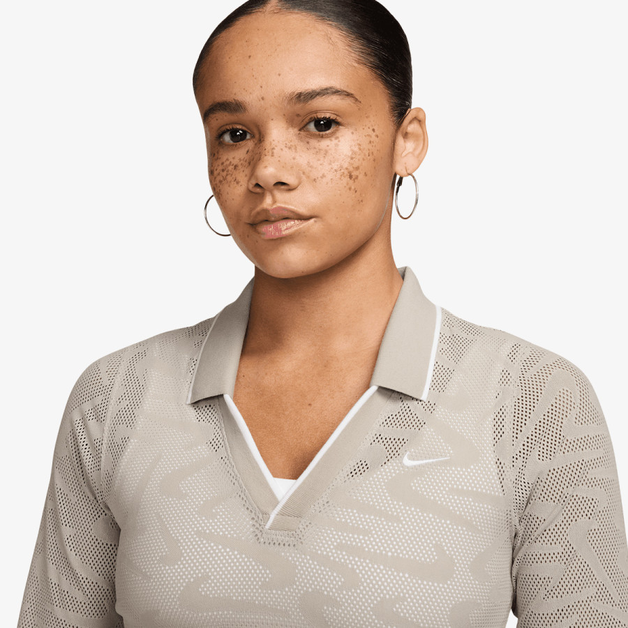 NIKE Tricouri maneca lunga W NK CHLL KNT LS STCH LACE TOP 